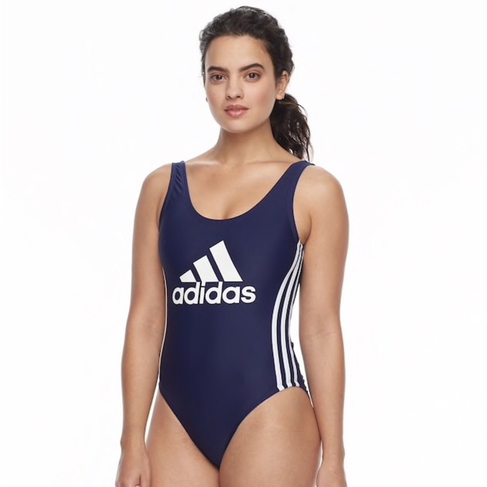 Adidas Core Solid Logo One-Piece Swimsuit